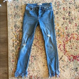 Free people ripped skinny jeans